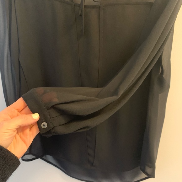 Aritzia 100% Silk Black Babaton Blouse S - Picture 4 of 7